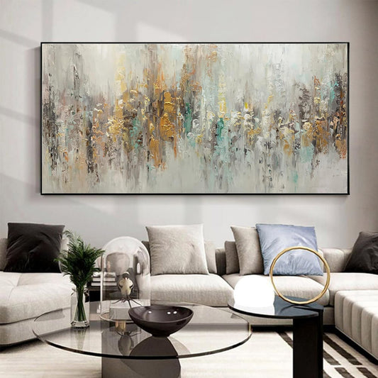 Tableau Abstrait Luxe Horizontal – Huile sur Toile
